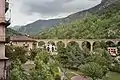 Le viaduc de Tende dans la localité du même nom.