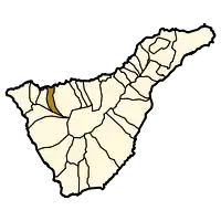 Localisation de Garachicodans l'île de Tenerife.