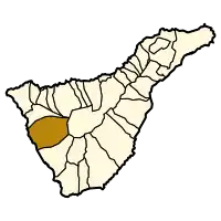 Localisation de Guía de Isoradans l'île de Tenerife.