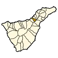 Localisation de La Victoria de Acentejodans l'île de Tenerife.