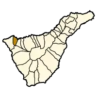 Localisation de Los Silosdans l'île de Tenerife.