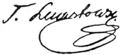 signature de Teofil Lenartowicz