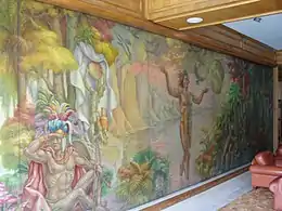 Peinture murale Teogonía de los dioses chibchas de Luis Alberto Acuña Tapias à l'Hôtel Tequendama