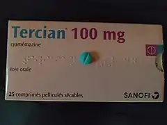 Boîte de Tercian 100 mg (France)