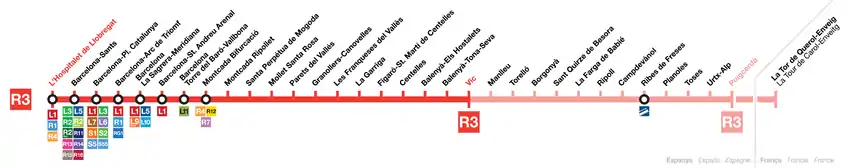 Voir la carte de la ligne.