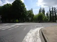 L'emplacement du terminus du tramway, à la station Melun-Ville, près de l'Almont