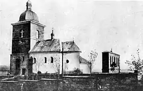 En 1922, avec son clocher.