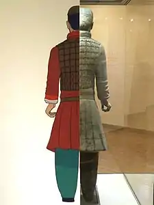 Reconstitution de la polychromie originelle des soldats (2).