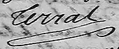 signature de Joseph Terral