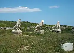 Quelques-unes des lionnes de Délos.