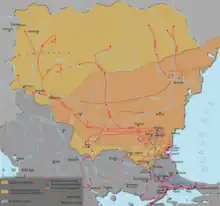 carte, domination bulgare en orange