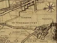 Le terroir de Clignancourt en 1707.