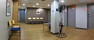 Salle d'attente du centre Terveystalo à Jyväskylä.