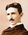 Tesla, premier dépositaire du brevet pour le moteur à courant alternatif, en 1888.