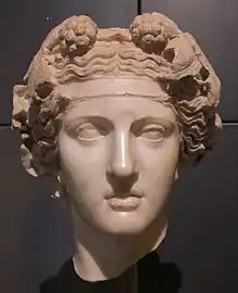 Tête de Dionysos (œuvre éclectique d'après des modèles hellénistiques).