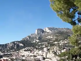 La tête de Chien vue depuis Monaco.