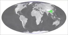 Description de l'image Tetracentron sinense distribution.png.