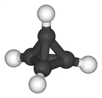 si le tétraédrane existait, il aurait cette structure