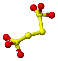 Image façon boule et bâton de l'ion tétrathionate