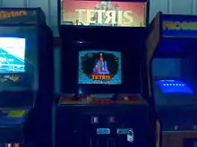 Photo d'une machine d'arcade Tetris