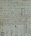 Texte autographe en espéranto, au dos de la carte postale expédiée en 1916 par Ernest Bord.