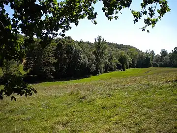 La vallée de la Marcourive à Teyjat.