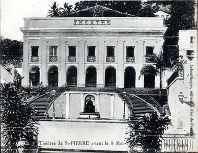 Le théâtre de Saint-Pierre en 1900.