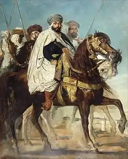Théodore Chassériau,  Le Khalife de Constantine Ali Ben Hamet, chef des Karachas, suivi de son escorte (1845)
