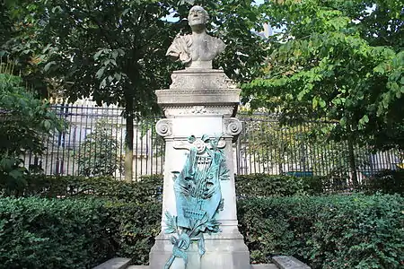 Monument à Théodore de Banville (détail), Paris, jardin du Luxembourg.