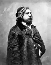 Théophile Gautier photographié par Nadar en 1855.