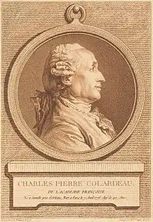 Charles-Pierre Colardeau par Thérèse-Éléonore Lingée, 1777.