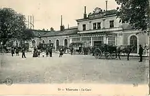 La gare, vers 1917.