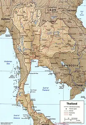 carte : Géographie de la Thaïlande