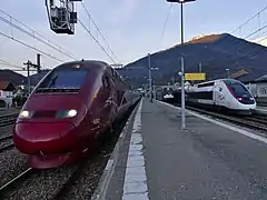 Thalys (TGV PBKA),en hiver.