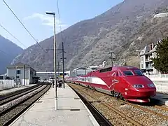 Thalys arrivant en gare.