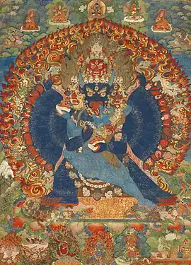 Thangka montrant Vajrabhairava, vers 1740.