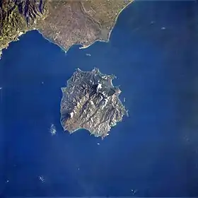 Image satellite de Thasos.