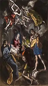 L'Adoration des bergers par Le Greco.