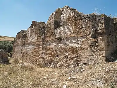 Murs extérieurs des thermes.