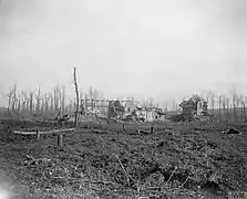 Les ruines du moulin en novembre 1916.
