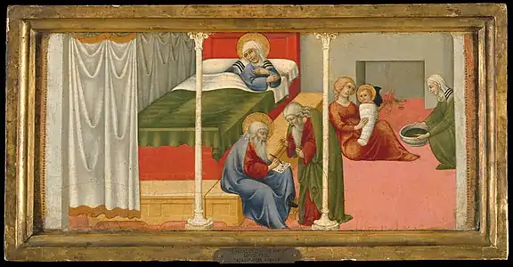 La Naissance et le Baptême de saint Jean-Baptiste (vers 1450-1460).