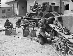 L'armée britannique à Ayette le 1er avril 1940.