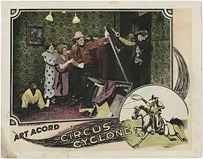 Description de l'image The Circus Cyclone - 1925 Lobby Card.jpg.