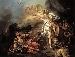 Combat de Mars contre Minerve, Jacques-Louis David (1771).