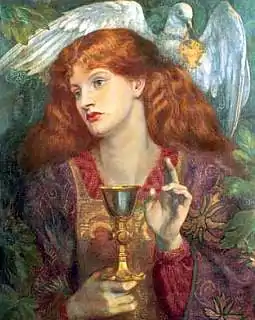 Le Saint Graal, Dante Gabriel Rossetti, 1874