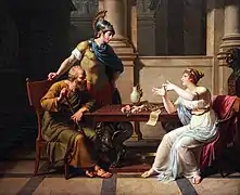 Le débat de Socrate et Aspasie, Nicolas-André Monsiau, vers 1800.