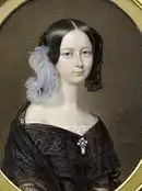 Hélène de Mecklembourg-Schwerin, duchesse d'Orléans, en veuve, François Meuret, vers 1843