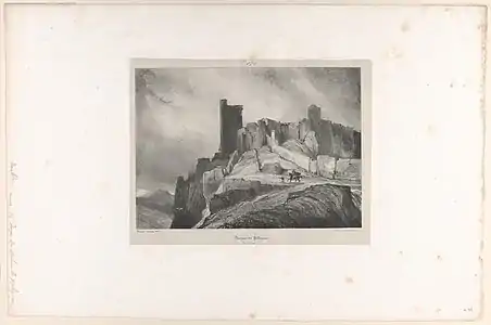 Eugène Isabey, Le donjon de Polignac(1831, Metropolitan Museum of Art)