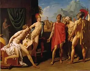 Ingres, Achille recevant les envoyés d'Agamemnon, 1800