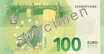 Cent euro, Face verso
